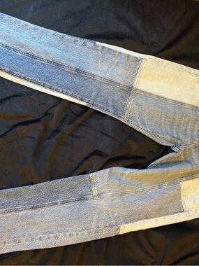 Light Blue Patchwork Men's Jeans